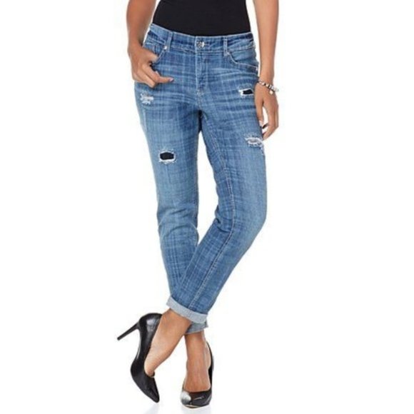 Melissa McCarthy Seven7 Relaxed Girlfriend Jeans 4 NEW - Picture 2 of 5